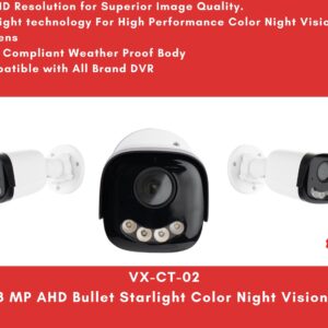 3 MP AHD Bullet Inbuilt Audio