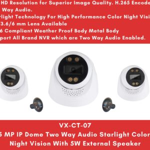5 MP IP Dome Two Way Audio