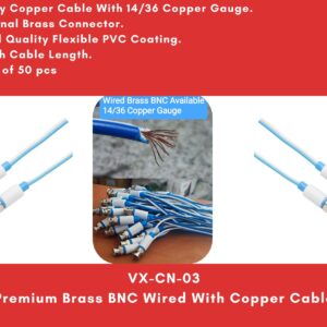 50 Pc Brass BNC Wired