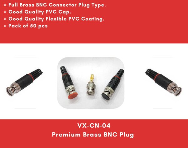 50 pc Brass BNC Plug Connector