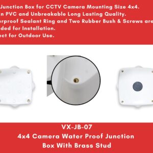 4x4 Waterproof Junction Box Brass Stud