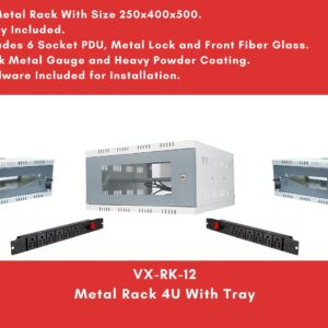 Metal Rack 4u With Fan And Tray