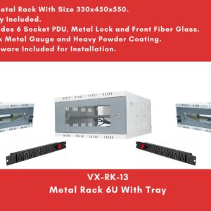 Metal Rack 6u With Fan and Tray