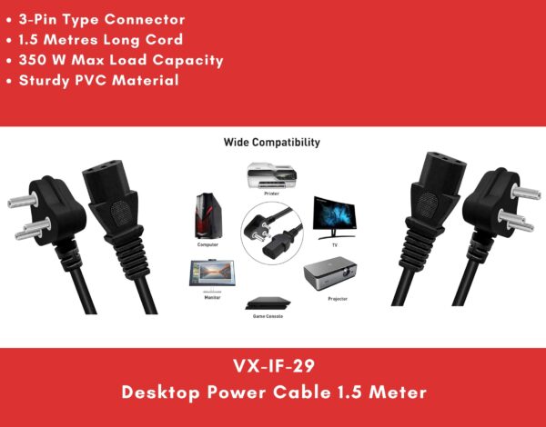 1.5 Meter Desktop Power Cable
