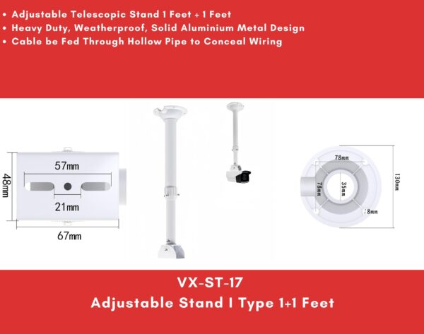Adjustable Stand I Type 1+1 Feet