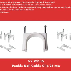 Double Nail Cable Clip 25 mm