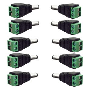 100 pc Green DC Connector